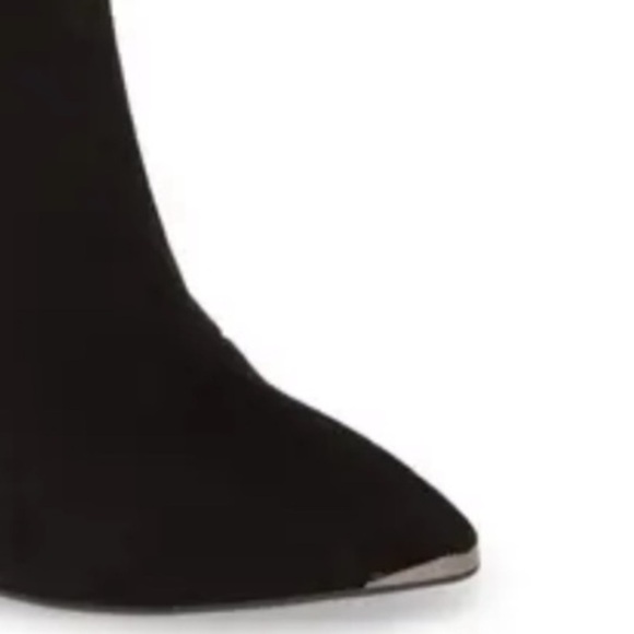 Ted Baker Frillis Suede Black Women’s Ankle Booties Block 4” Heel Pointed Toe 9 - Picture 5 of 14